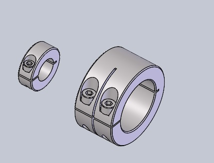 轴环.夹紧环.单开口的单宽和双宽-一个包含所有组合的solidworks文件